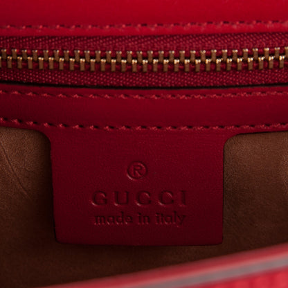 Gucci Calfskin Small Sylvie Shoulder Bag Hibiscus Red 7 of 7