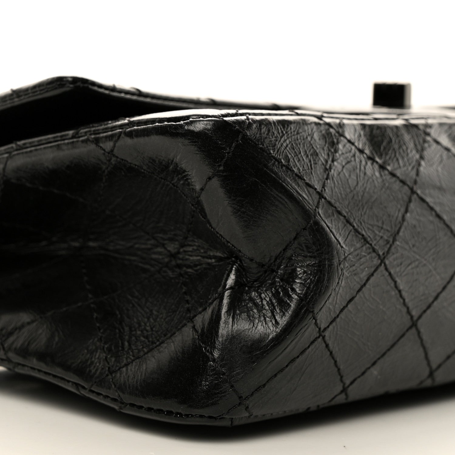 Chanel Glazed Calfskin Quilted 2.55 Reissue 226 Flap So Black 9 of 10