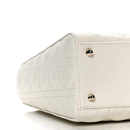 Christian Dior Lambskin Cannage Large Lady Dior White 8 of 9