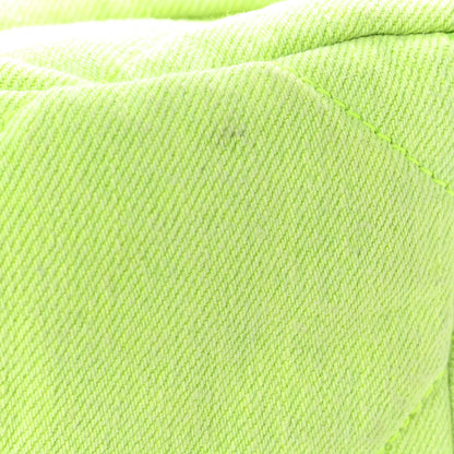 Chanel Denim Quilted Medium Chanel 19 Flap Neon Green 5 of 5