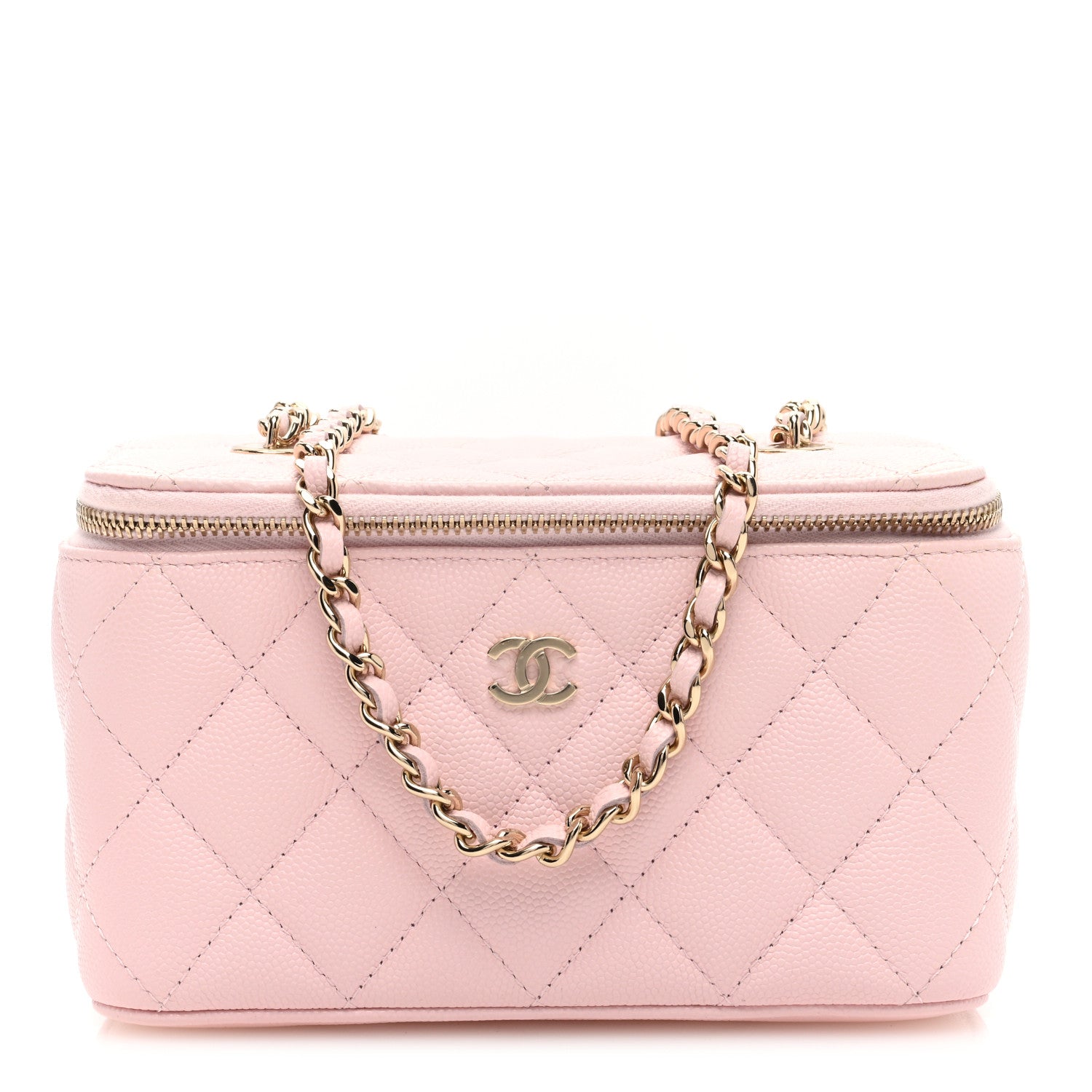 Chanel Caviar Quilted Small Vanity Case With Chain Light Pink 1 of 12
