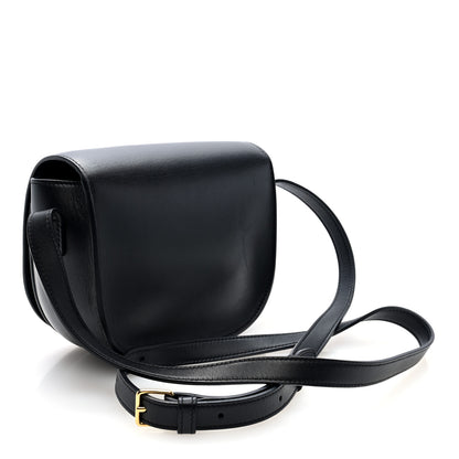 Celine Smooth Calfskin Cuir Triomphe Folco Crossbody Bag Black 3 of 9