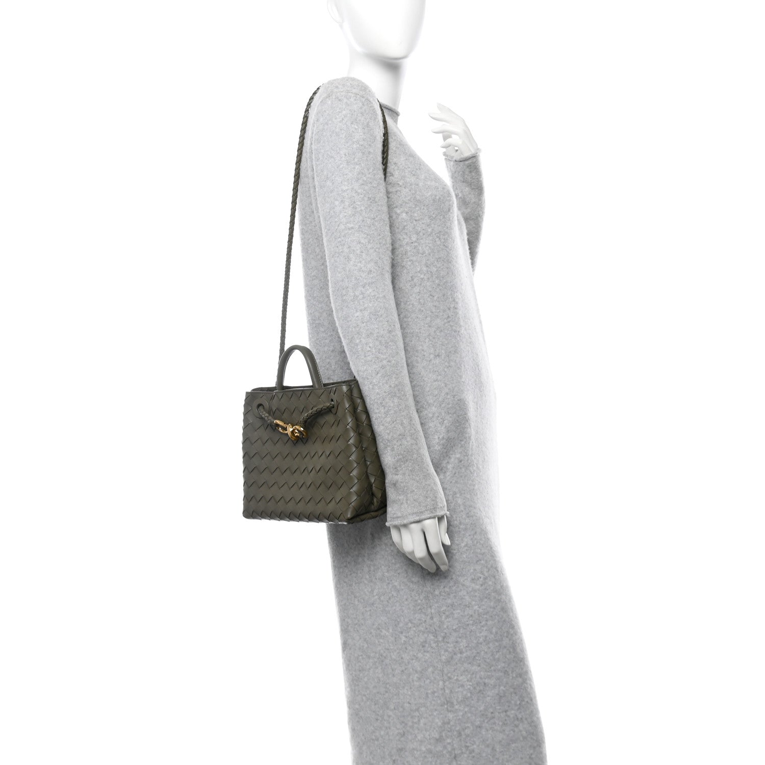 Bottega Veneta Nappa Intrecciato Small Andiamo Shoulder Bag Cypress 2 of 10
