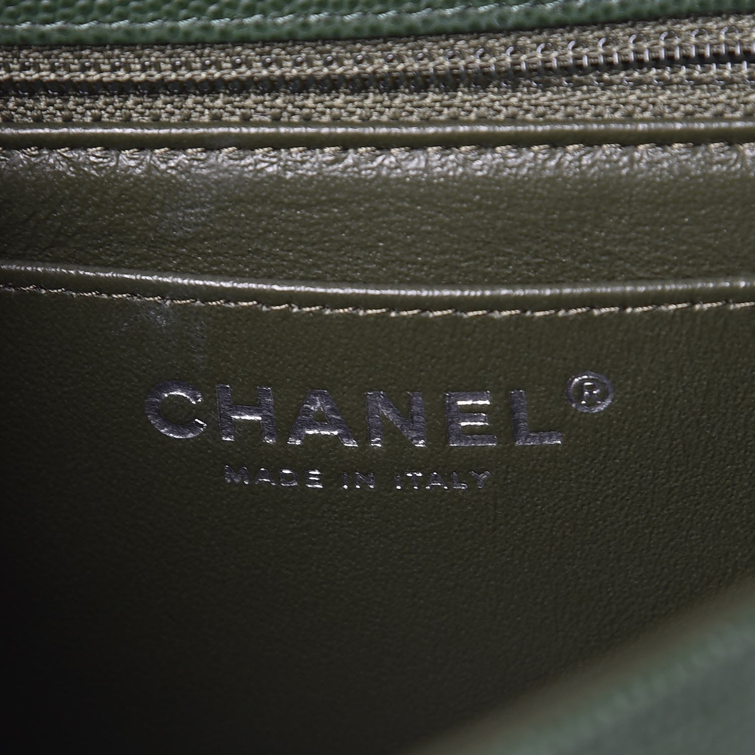 Chanel Caviar Quilted Mini Rectangular Flap Green 5 of 7