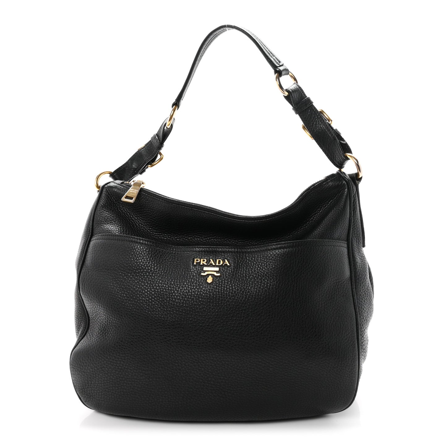 Vitello Daino Sacca Hobo Black