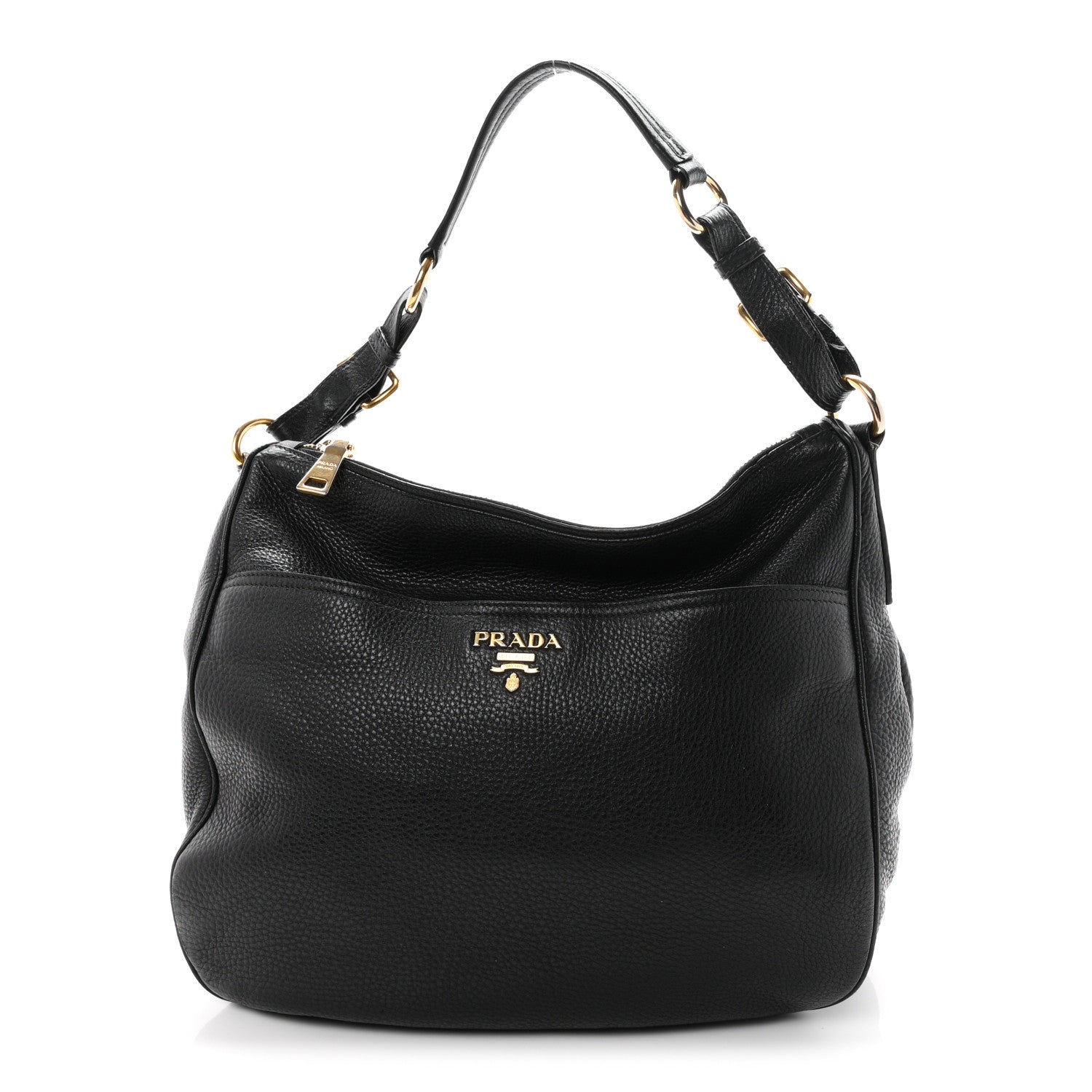 Prada Vitello Daino Sacca Hobo Black 1 of 10