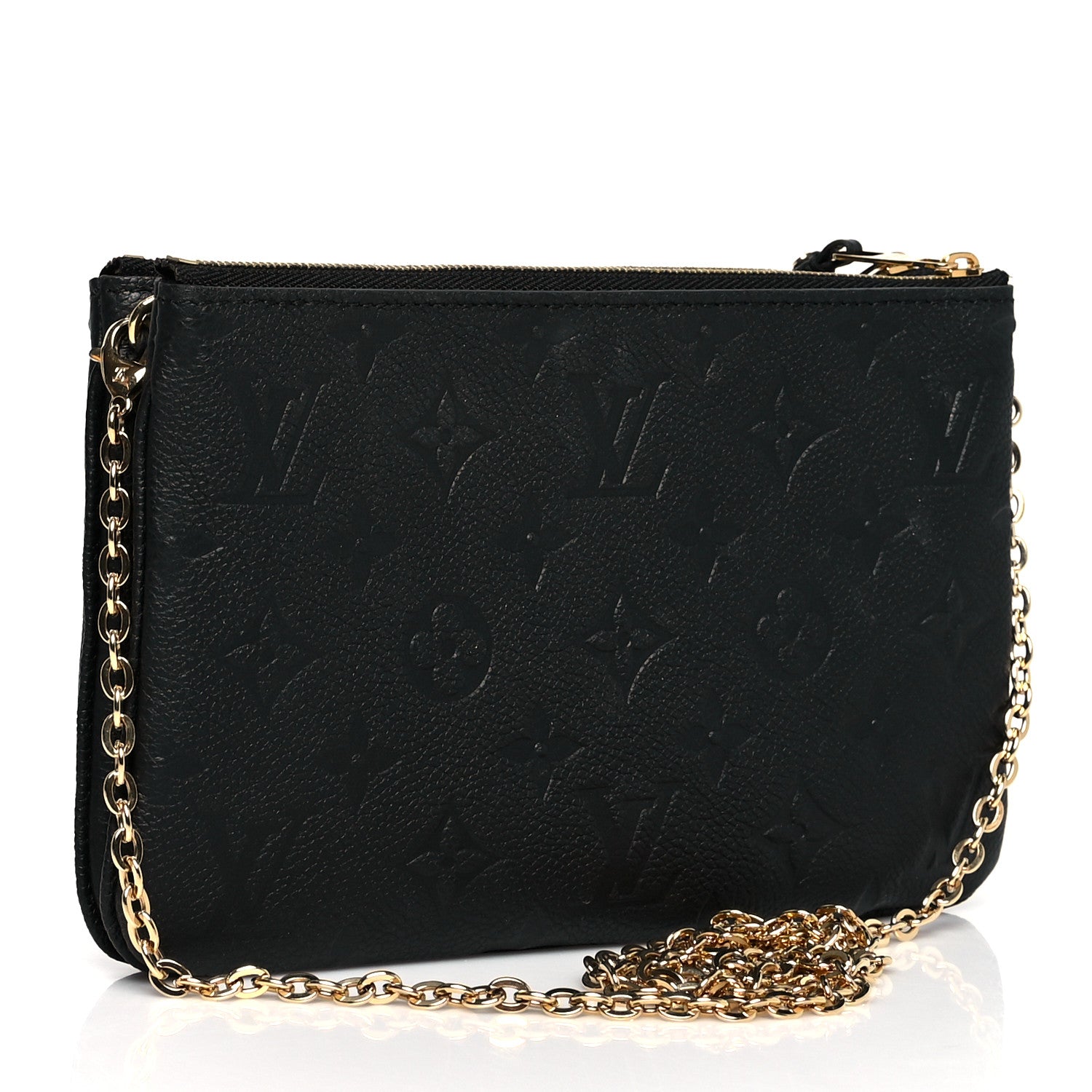Louis Vuitton Empreinte Double Zip Pochette Black 2 of 12