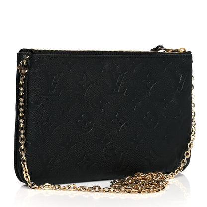 Louis Vuitton Empreinte Double Zip Pochette Black 2 of 12