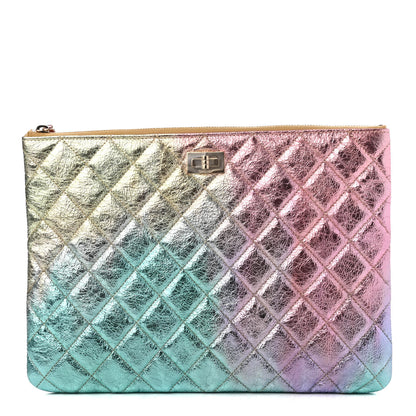 Chanel Metallic Goatskin Quilted Medium 2.55 Reissue Cosmetic Case Multicolor 1 of 4