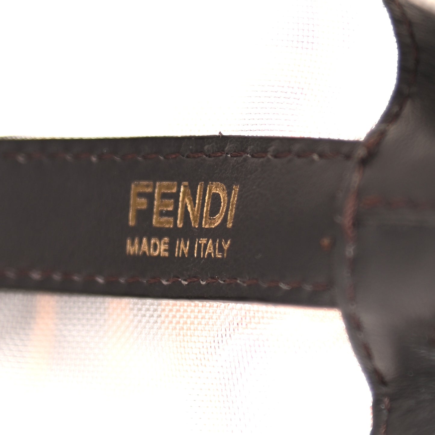 Mesh Vitello Grace F is Fendi FF 1974 Grande Mon Tresor Bucket Bag Marrone Black Ebano