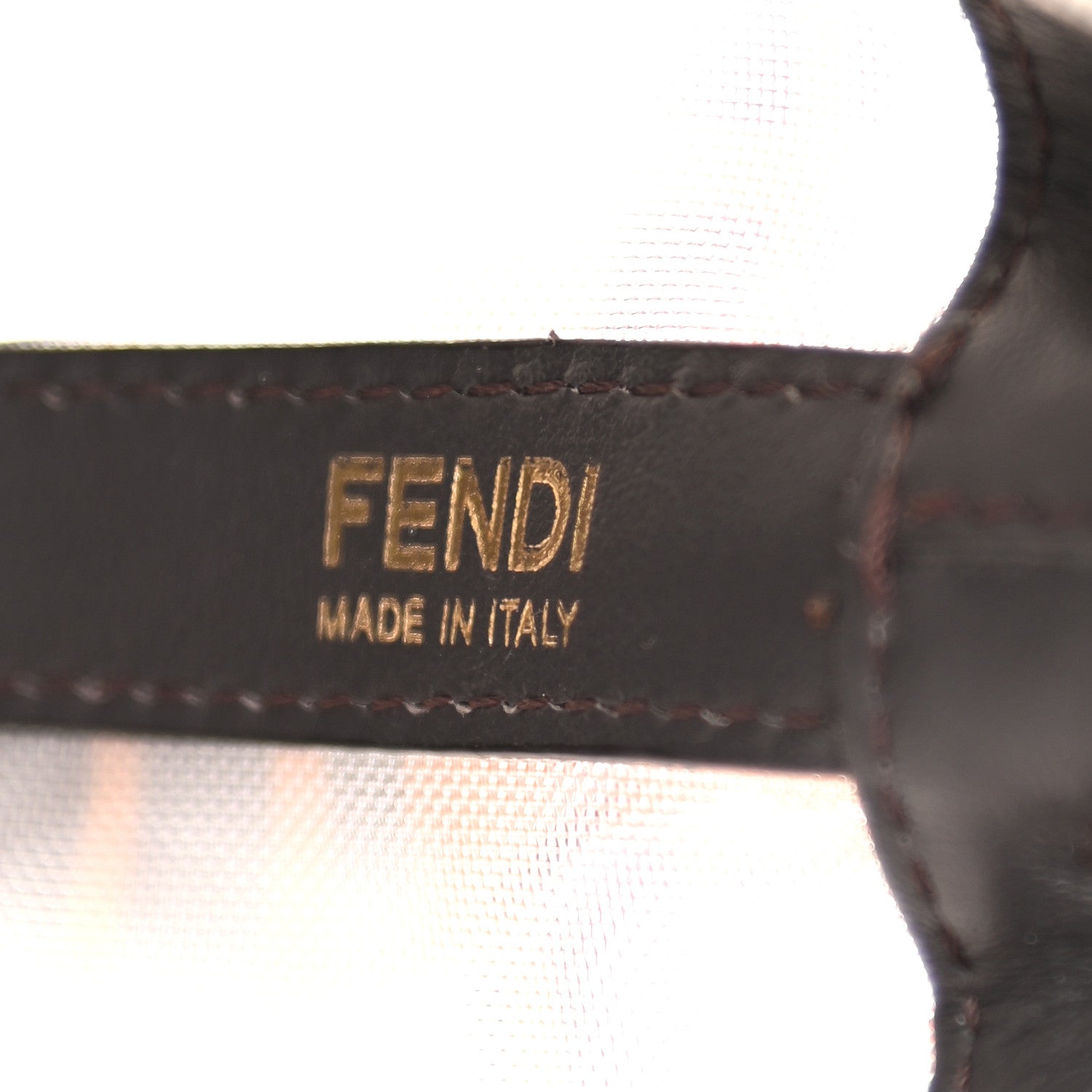 Fendi Mesh Vitello Grace F is Fendi FF 1974 Grande Mon Tresor Bucket Bag Marrone Black Ebano 6 of 9