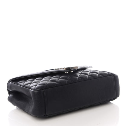 Saint Laurent Sheepskin Tri-Quilt Monogram Medium Soft Envelope Bag Deep Marine 3 of 8