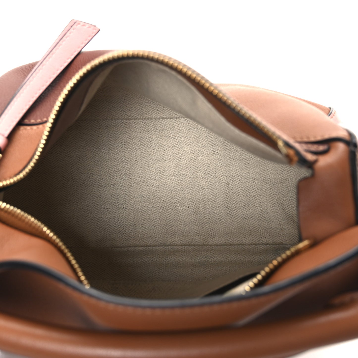 Calfskin Small Puzzle Bag Tan Medium Pink