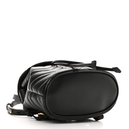 Gucci Calfskin Matelasse GG Marmont Flap Backpack Black 4 of 10