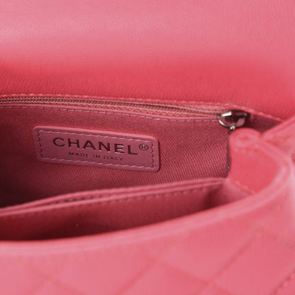 Chanel Caviar Quilted Incognito Extra Mini Coco Handle Flap Pink 6 of 10