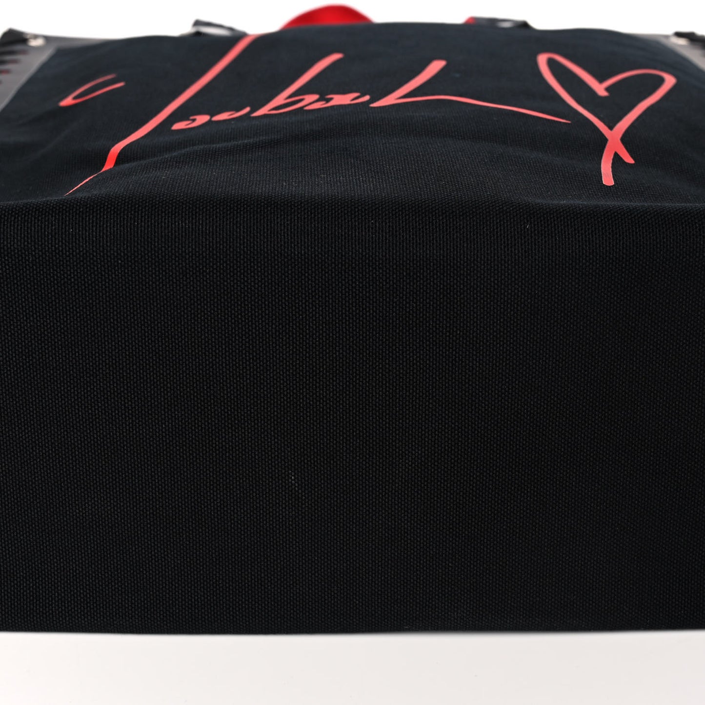 Braided Canvas Small Cabalace Shopper Tote Black