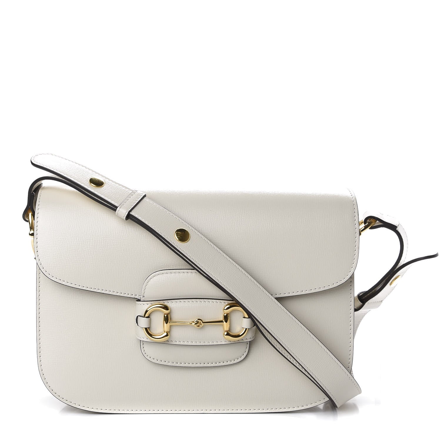 Gucci Azalea Calfskin Horsebit 1955 Shoulder Bag Mystic White 1 of 11