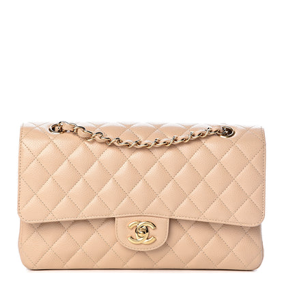 Chanel Caviar Quilted Medium Double Flap Beige Clair 1 of 13