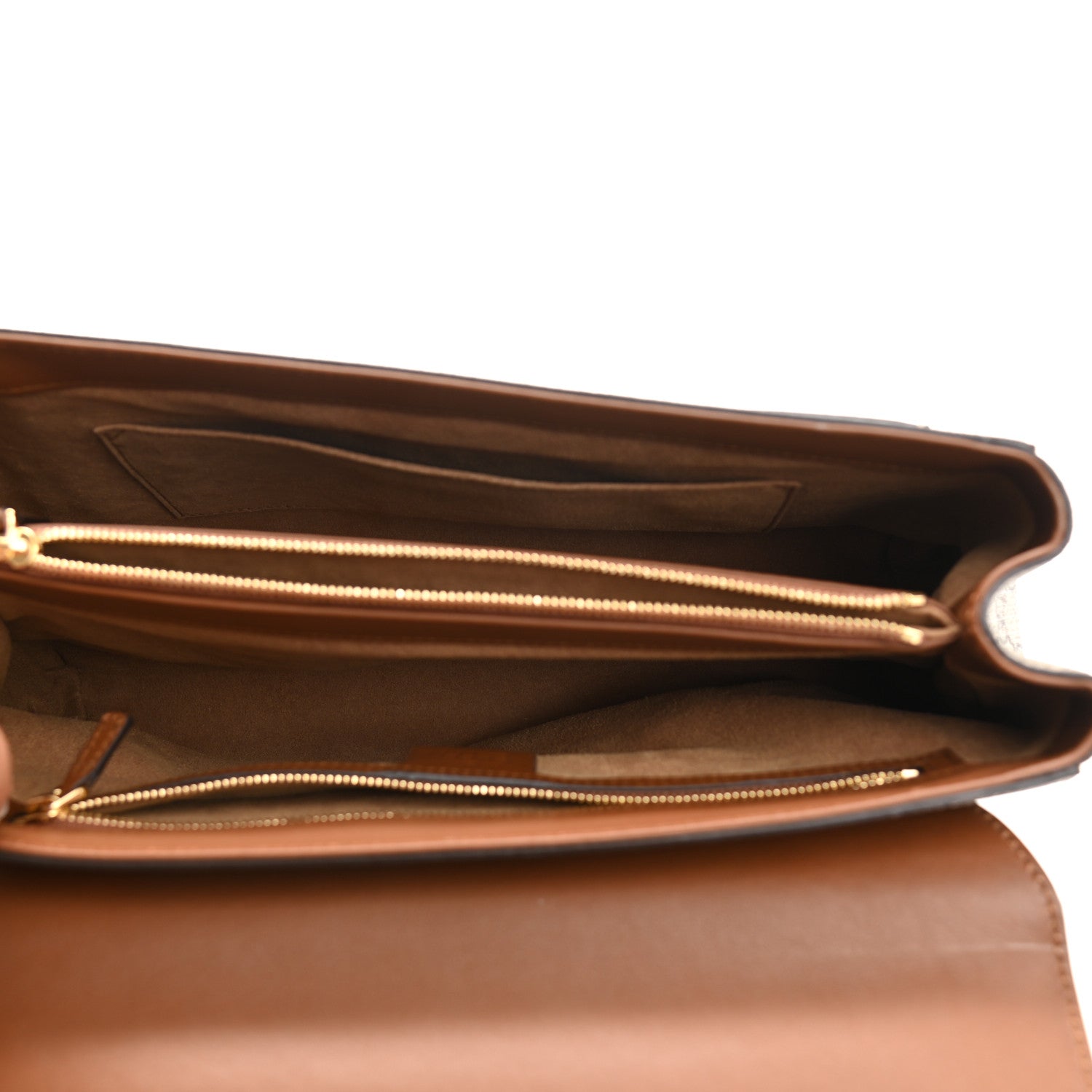 Gucci GG Supreme Monogram Calfskin Padlock Slip Pocket Shoulder Bag Beige Cuir 5 of 11
