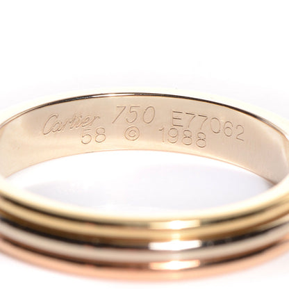 Cartier 18K Pink Yellow White Gold Trinity Wedding Band Ring 58 US 8.25 3 of 5