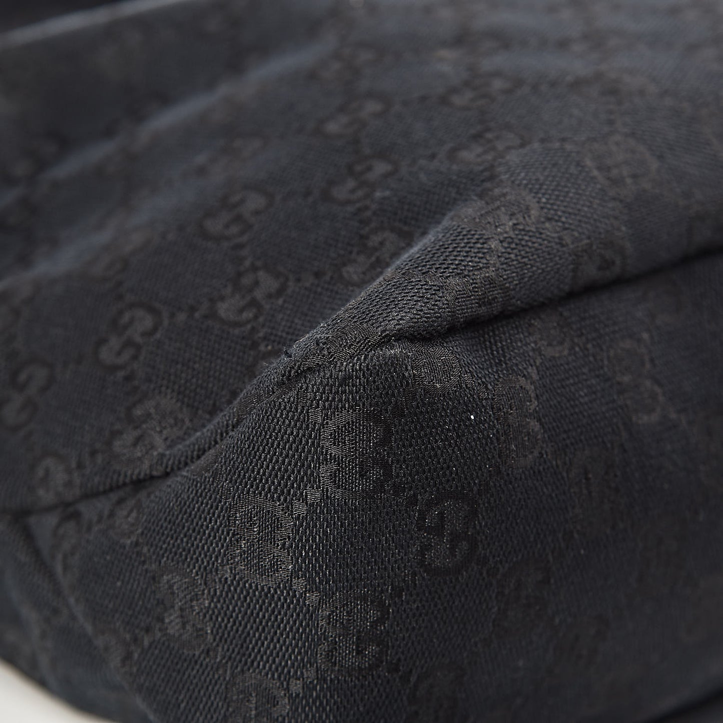Monogram Medium Horsebit Chain Hobo Black
