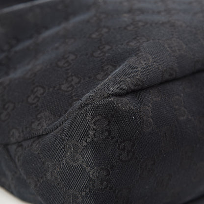 Gucci Monogram Medium Horsebit Chain Hobo Black 10 of 12