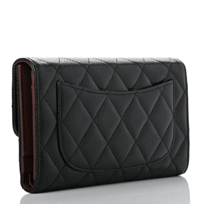 Chanel Caviar Quilted Large Flap Wallet Black 3 of 8