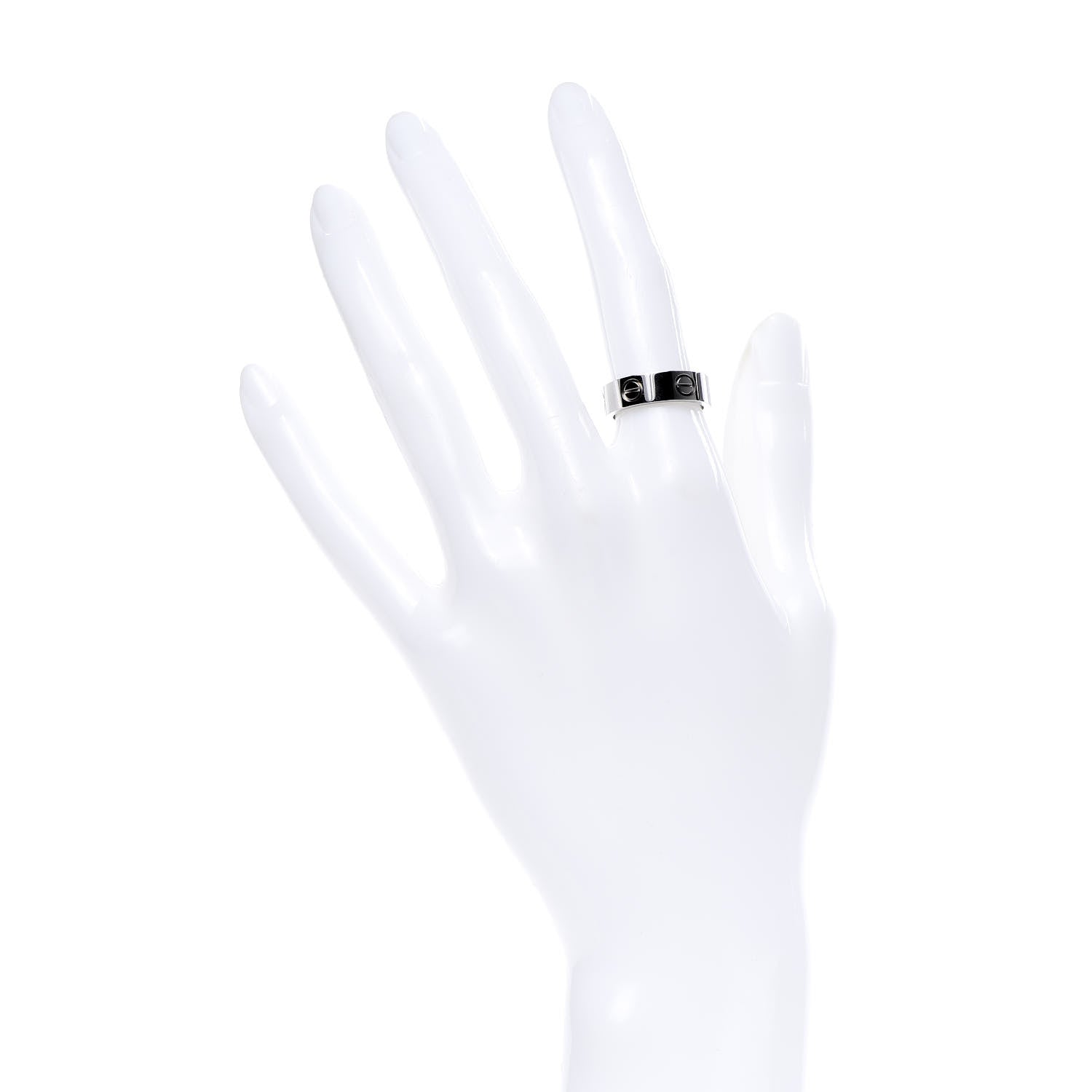 Cartier 18K White Gold 5.5mm LOVE Ring 51 5.75 2 of 4