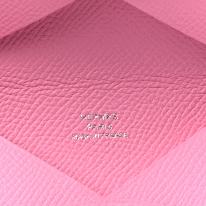 Hermes Epsom Calvi Card Case 5P Pink 4 of 4
