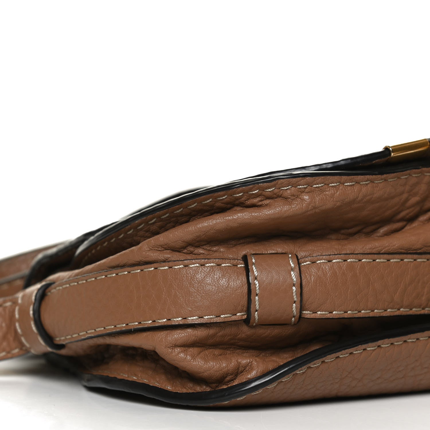 Chloe Calfskin Mini Marcie Round Crossbody Bag Nut 8 of 11