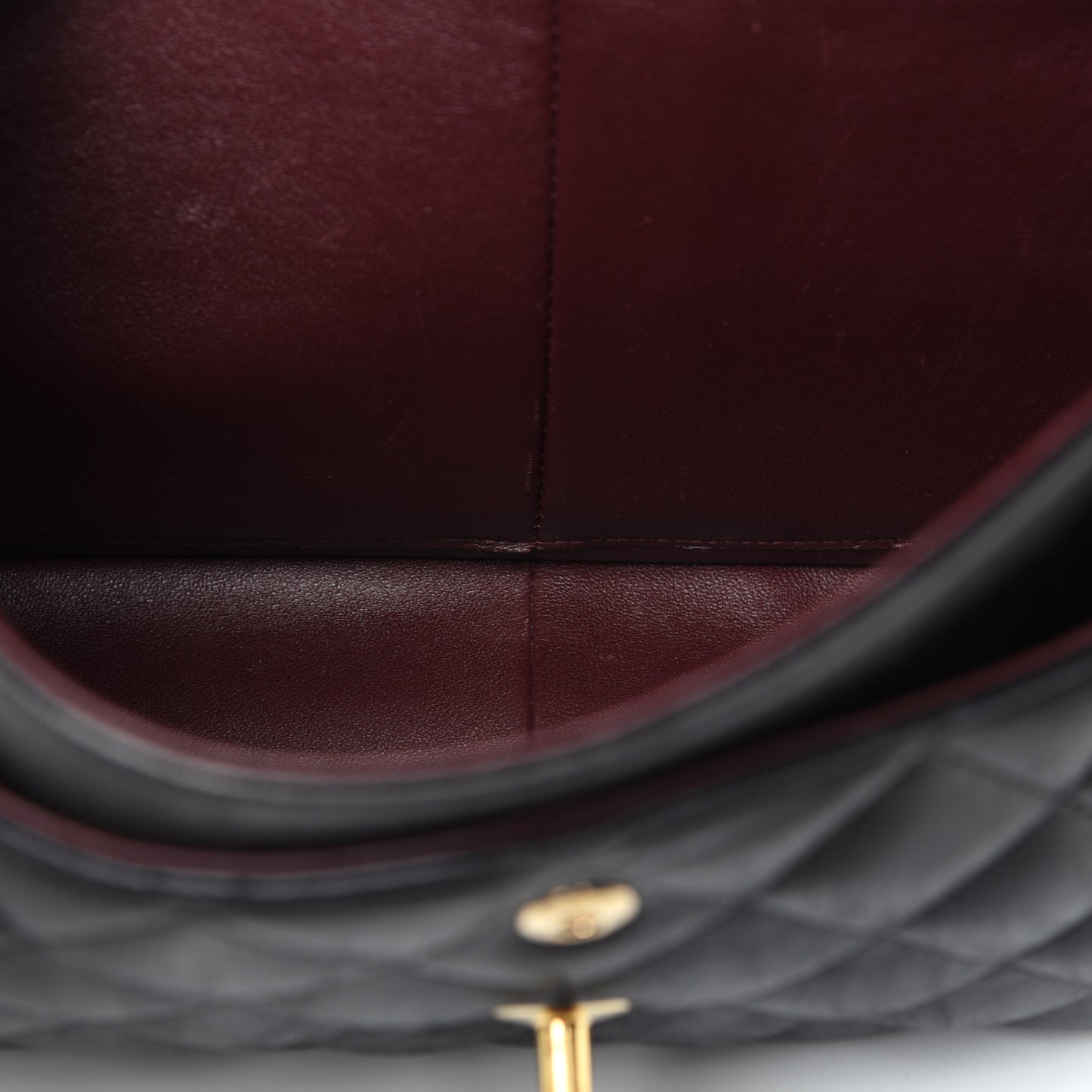 Lambskin Quilted Jumbo Double Flap Black