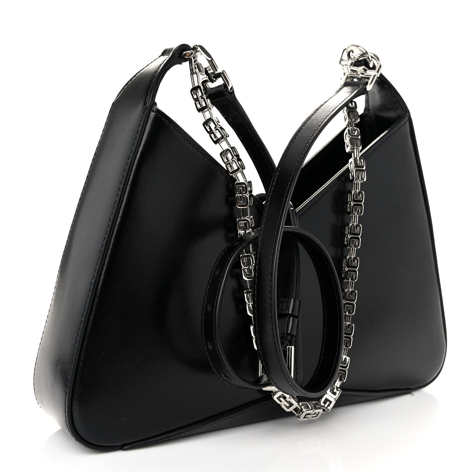 Givenchy Box Calfskin Small Zipped Cut Out Shoulder Bag Black 3 of 9