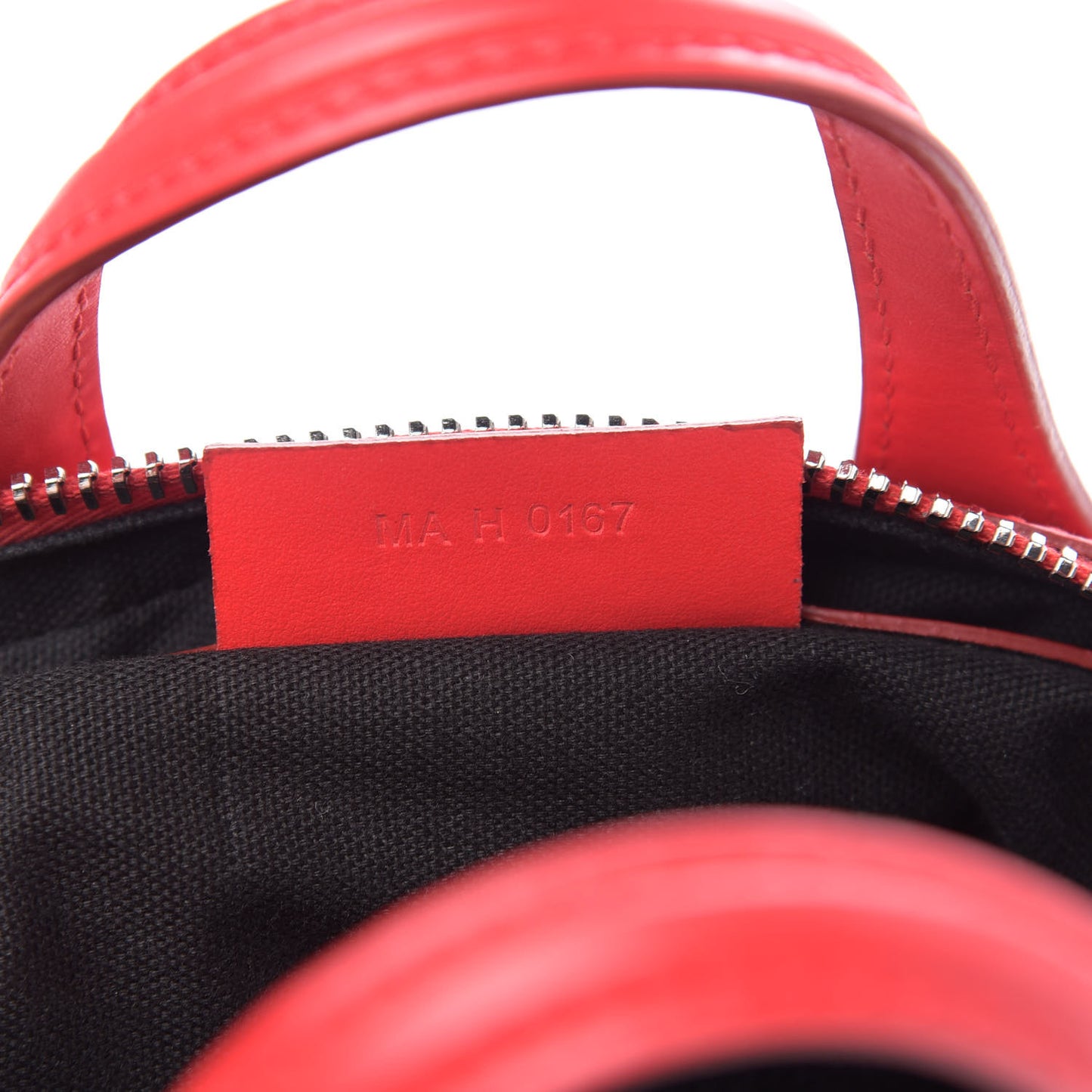 Calfskin Micro Nightingale Logo Strap Red