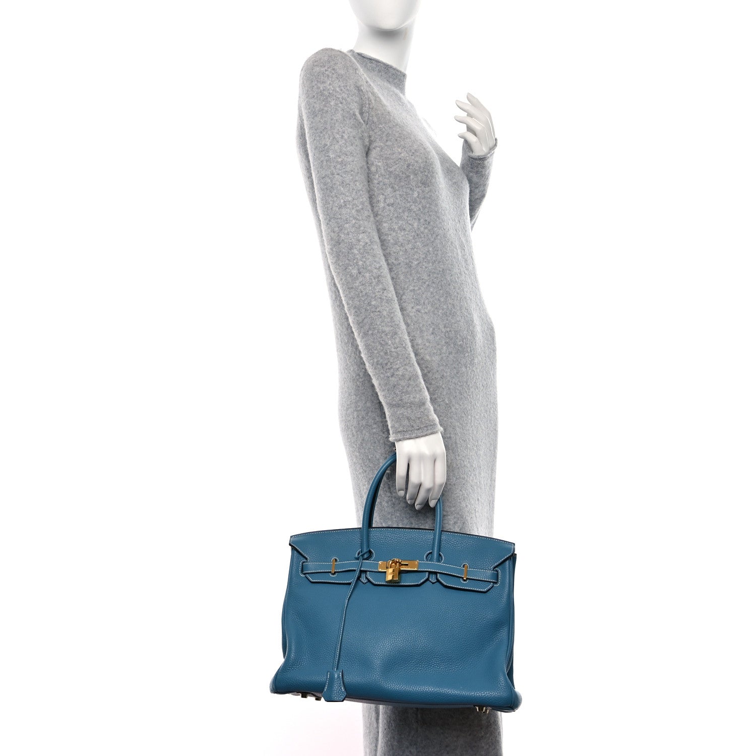 Hermes Togo Birkin 35 Blue Jean 2 of 12