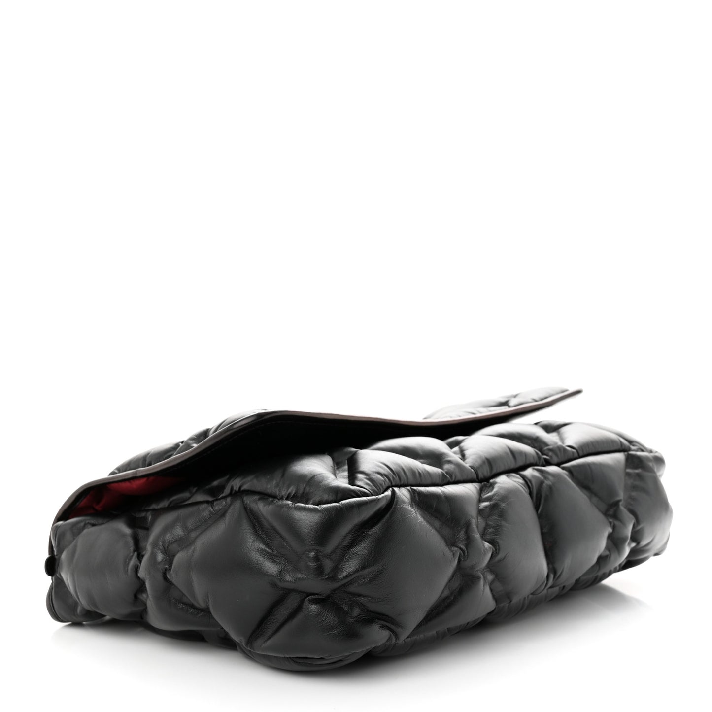 Calfskin Quilted Large Chesterfield Flap Black