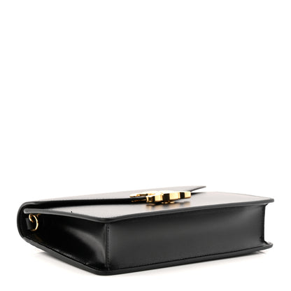 Celine Shiny Calfskin Triomphe Margo Wallet on Chain Black 4 of 11