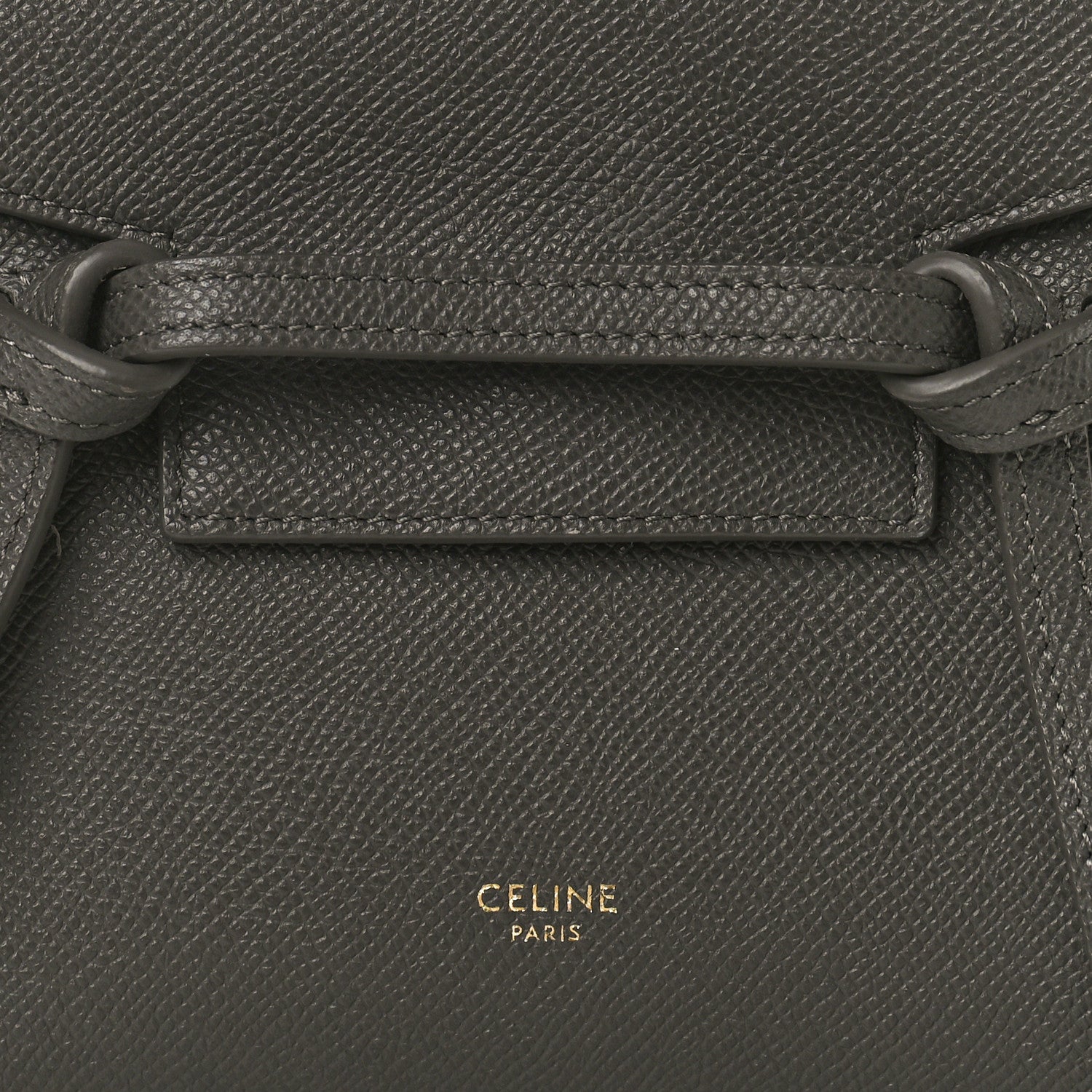 Celine Grained Calfskin Pico Belt Bag Grey 6 of 8