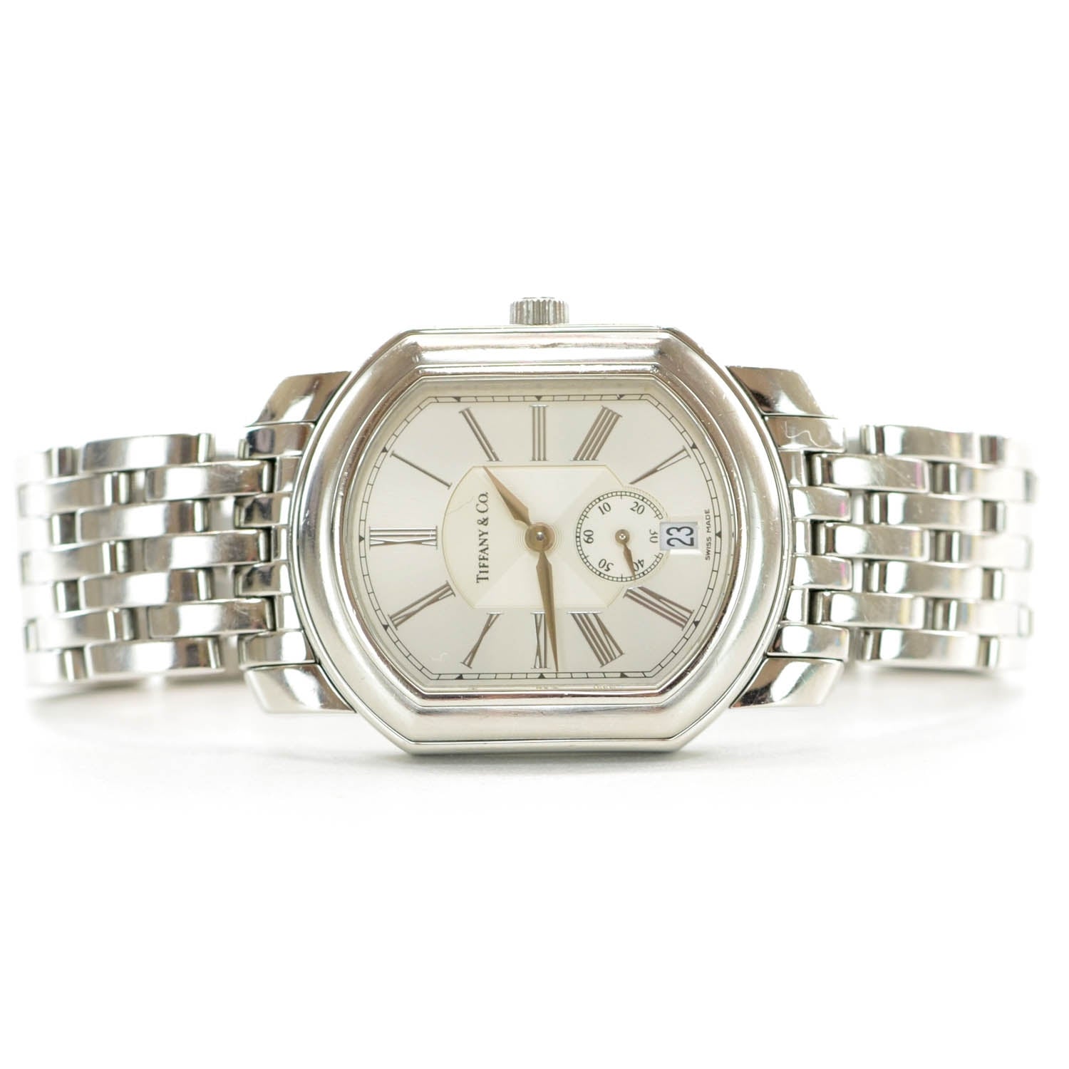 Tiffany Stainless Steel 32mm Mark Coupe Resonator Quartz Watch 1 of 6