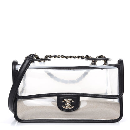 Chanel Lambskin PVC Medium Coco Sand Flap Black 1 of 10