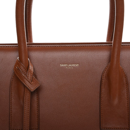 Saint Laurent Calfskin Large Sac De Jour Carryall Cognac 8 of 12