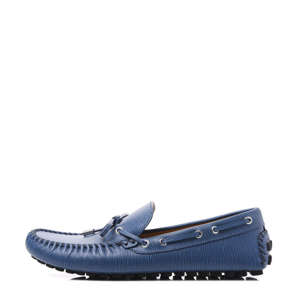 Louis Vuitton Epi Mens Moccasin Loafers 10 Blue 1 of 9
