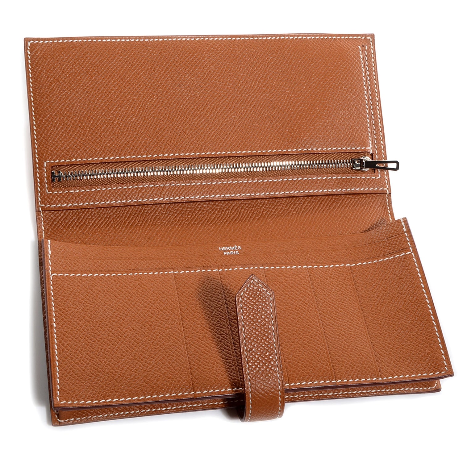 Hermes Epsom Bearn Gusset Wallet Gold 10 of 10