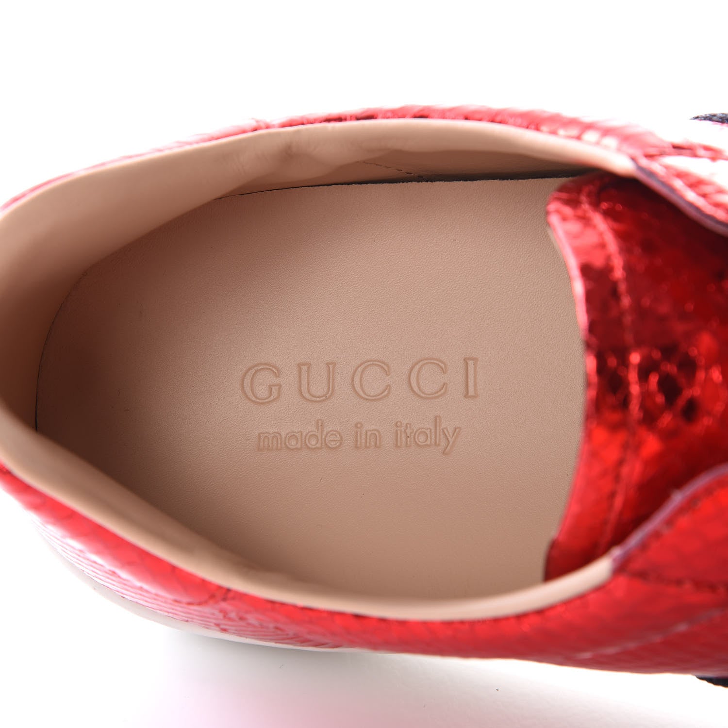Gucci Metallic Ayers Web Mens Ace Sneakers 9 Blue Red 7 of 9