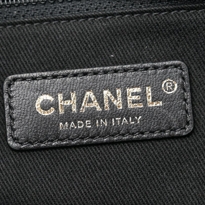 Chanel Sheepskin Caviar Quilted Large Shopping Tote Black 6 of 10