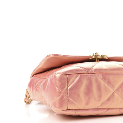 Chanel Iridescent Calfskin Quilted Medium 19 Flap Pink 8 of 10
