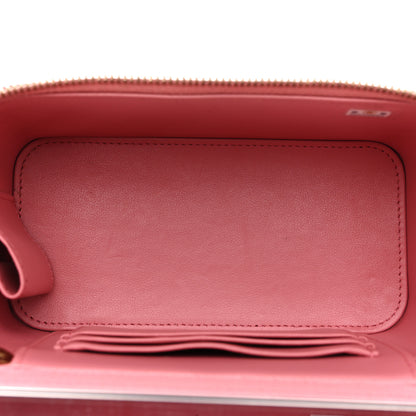 Chanel Lambskin Quilted Small Top Handle Vanity Case With Chain Pink 5 of 14