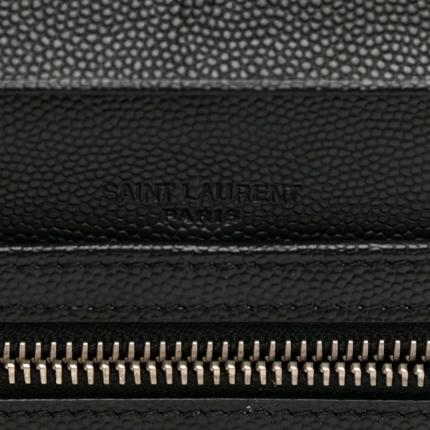 Saint Laurent Grain De Poudre Foldover Logo Wallet Black 6 of 8