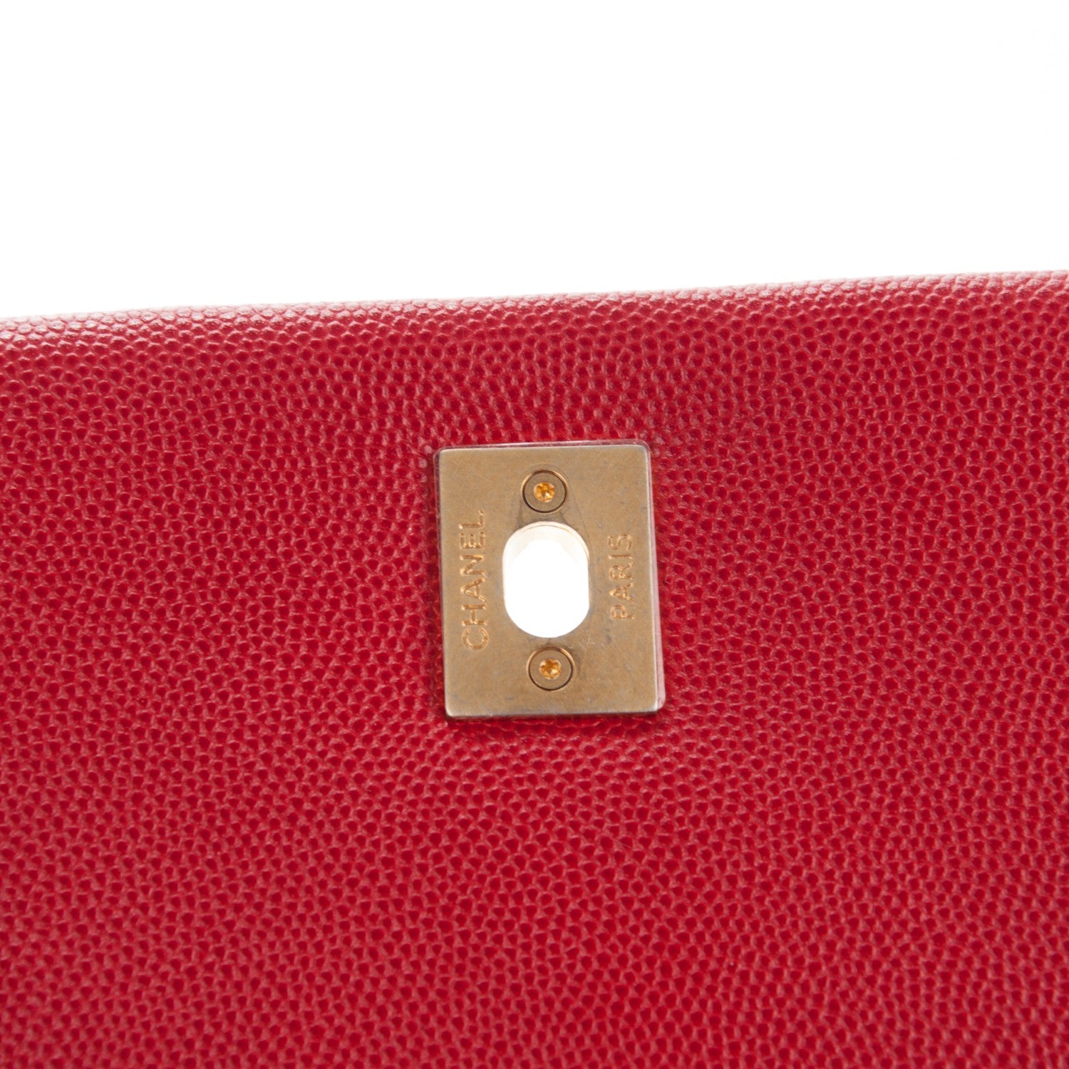 Chanel Caviar Quilted Small Coco Handle Flap Red 6 of 8