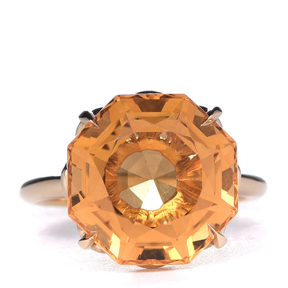 Tiffany 18K Yellow Gold Citrine Octagonal Sparklers Cocktail Ring 52 6 1 of 5
