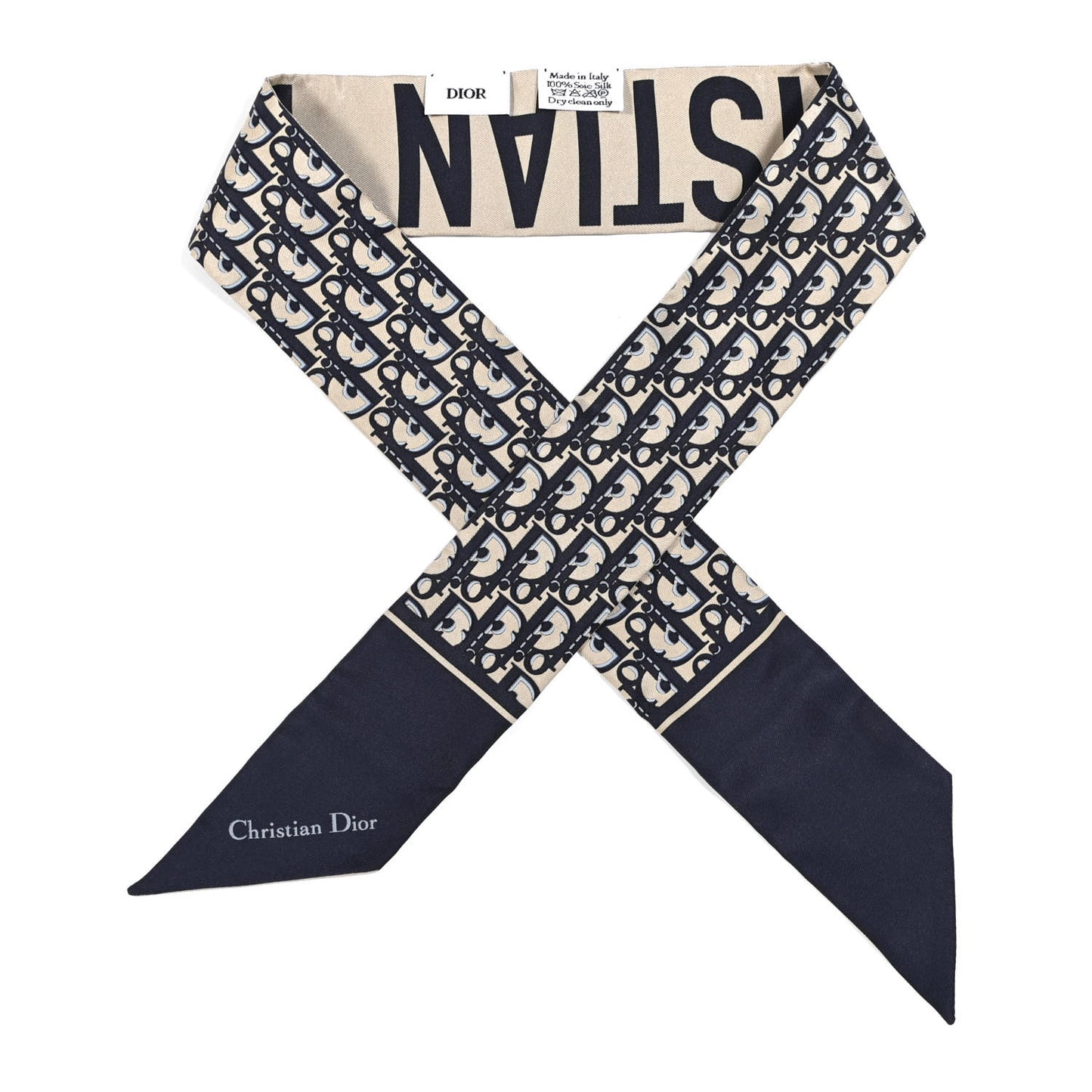 Silk Oblique Mitzah Scarf Blue